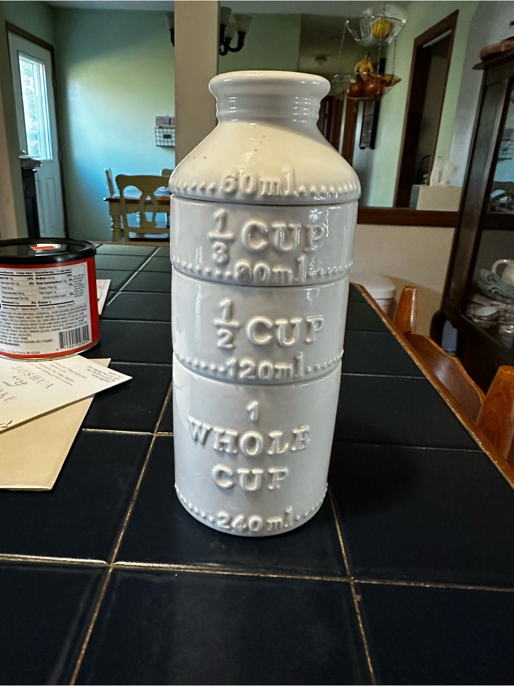 Ceramic Milk Bottle Shaped Measuring Cup